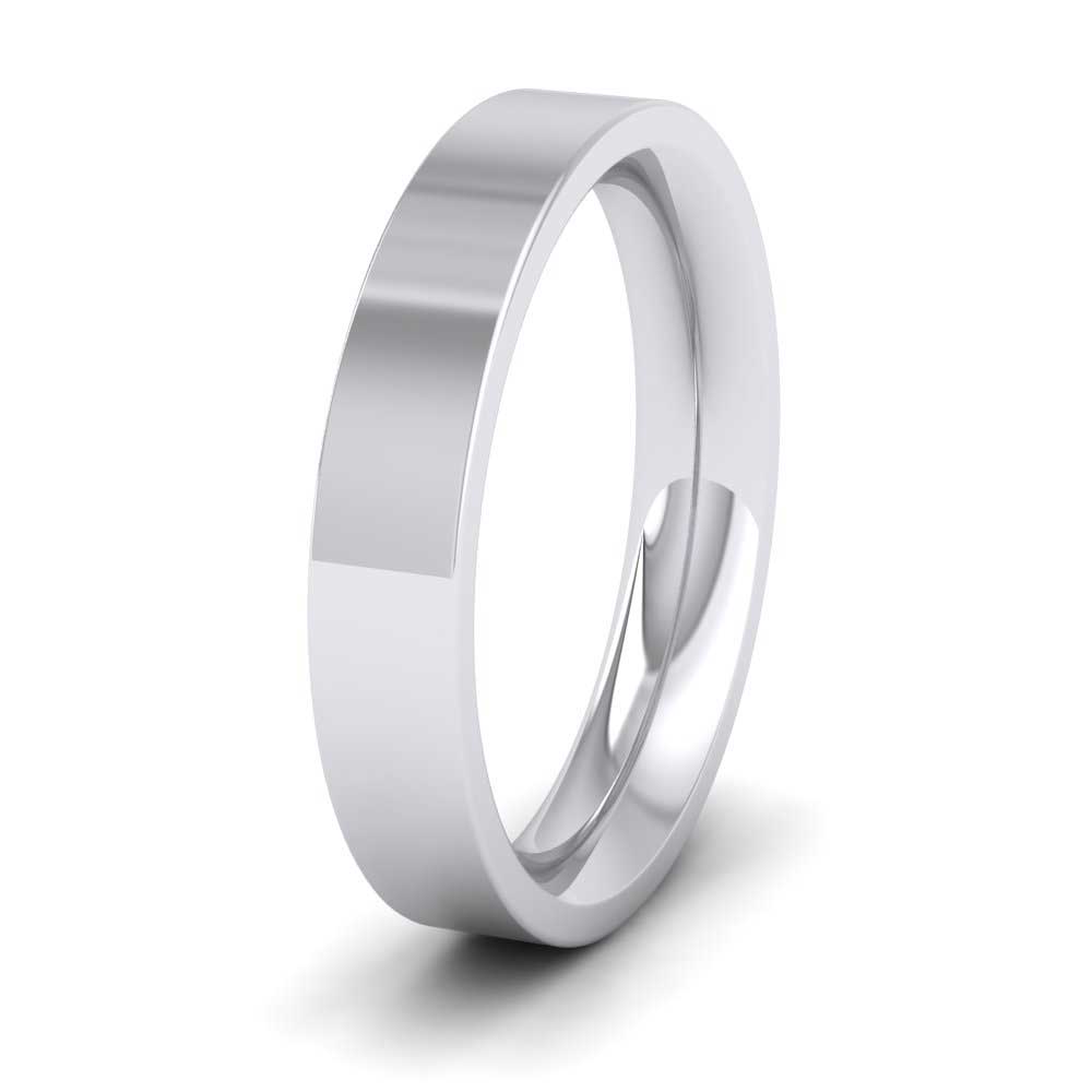 500 Palladium 4mm Flat Shape (Comfort Fit) Super Heavy Weight Wedding Ring