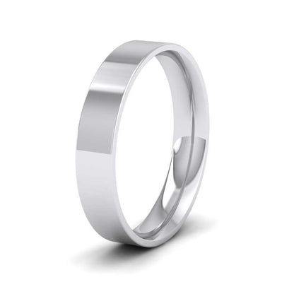 950 Palladium 4mm Flat Shape (Comfort Fit) Classic Weight Wedding Ring