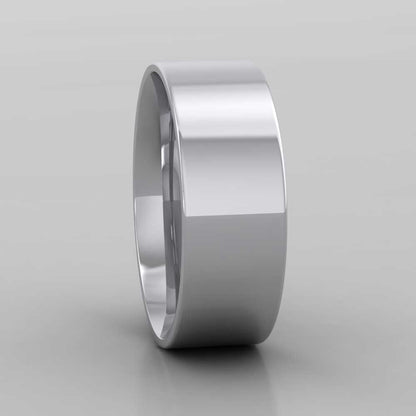 500 Palladium 7mm Flat Shape (Comfort Fit) Classic Weight Wedding Ring Right View