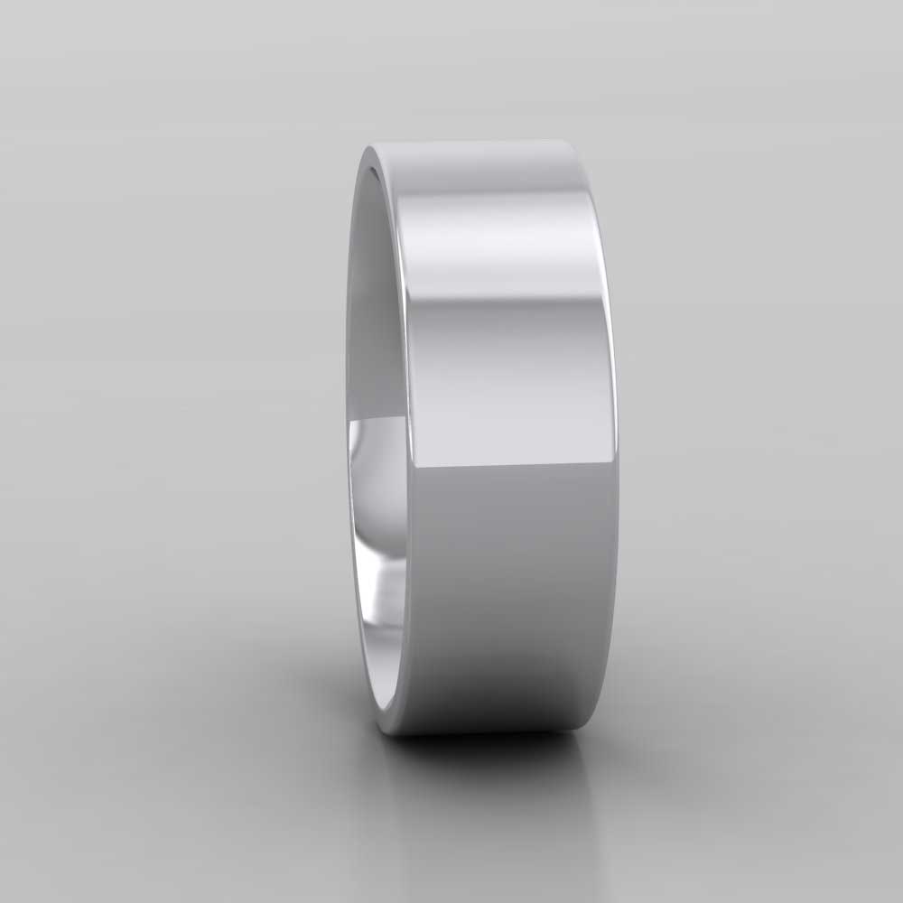 950 Platinum 7mm Flat Shape (Comfort Fit) Extra Heavy Weight Wedding Ring Right View