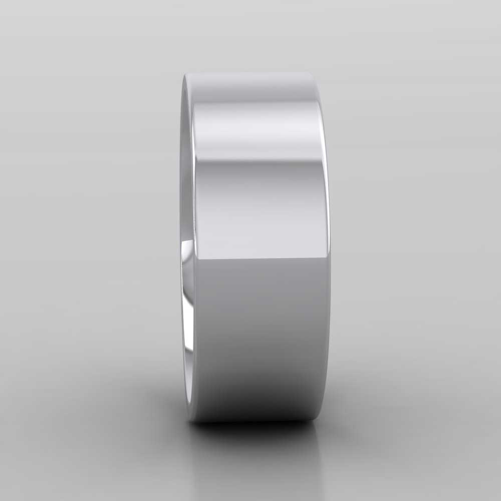 500 Palladium 8mm Flat Shape (Comfort Fit) Super Heavy Weight Wedding Ring Right View