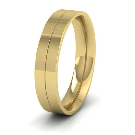 22ct Yellow Gold 5mm Wedding Ring With Line L