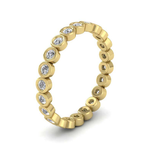 <p>Full Set Diamond Ring In 14ct Yellow Gold .  25mm Wide </p>