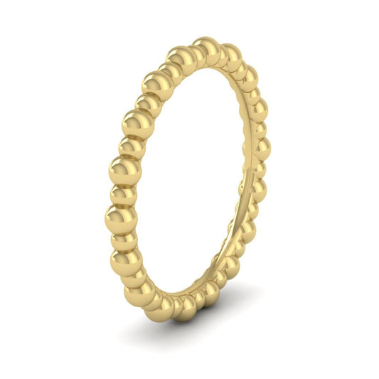 <p>18ct Yellow Gold Bobbly Wedding Ring.  2mm Wide And Court Shaped For Comfortable Fitting</p>