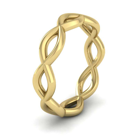 <p>Double Twist Wedding Ring In 14ct Yellow Gold.  4mm Wide </p>