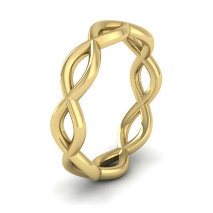 <p>Double Twist Wedding Ring In 14ct Yellow Gold.  4mm Wide </p>