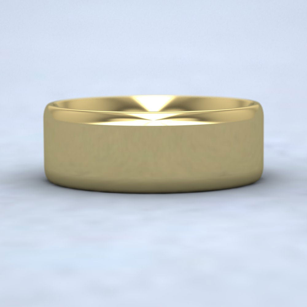 Rounded Edge 22ct Yellow Gold 7mm Wedding Ring Down View