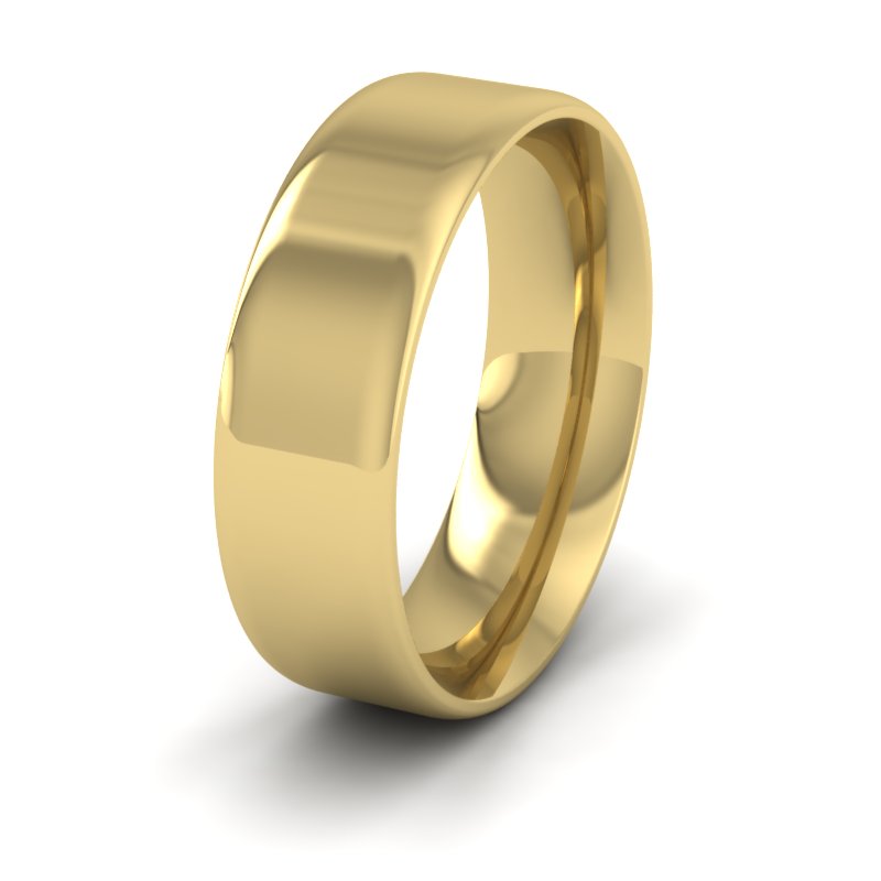 Rounded Edge 14ct Yellow Gold 7mm Wedding Ring