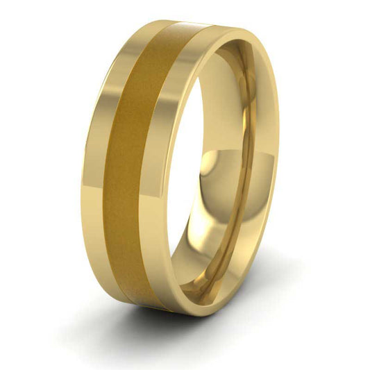 Gold Enamelled 18ct Yellow Gold 7mm Wedding Ring