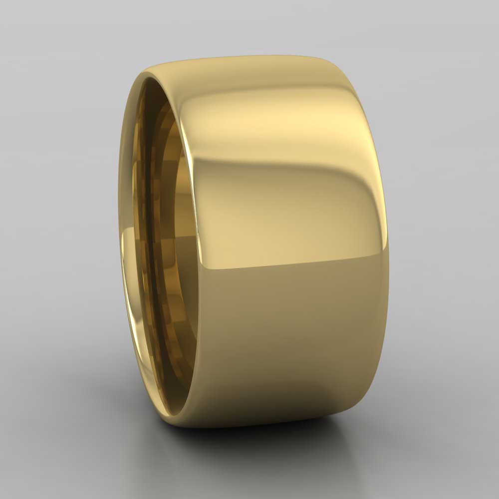 22ct Yellow Gold 10mm Cushion Court Shape (Comfort Fit) Classic Weight Wedding Ring Right View