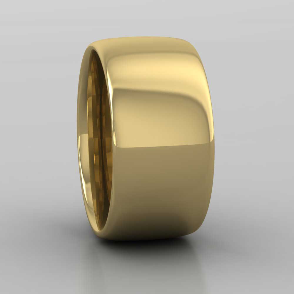 9ct Yellow Gold 10mm Cushion Court Shape (Comfort Fit) Extra Heavy Weight Wedding Ring Right View