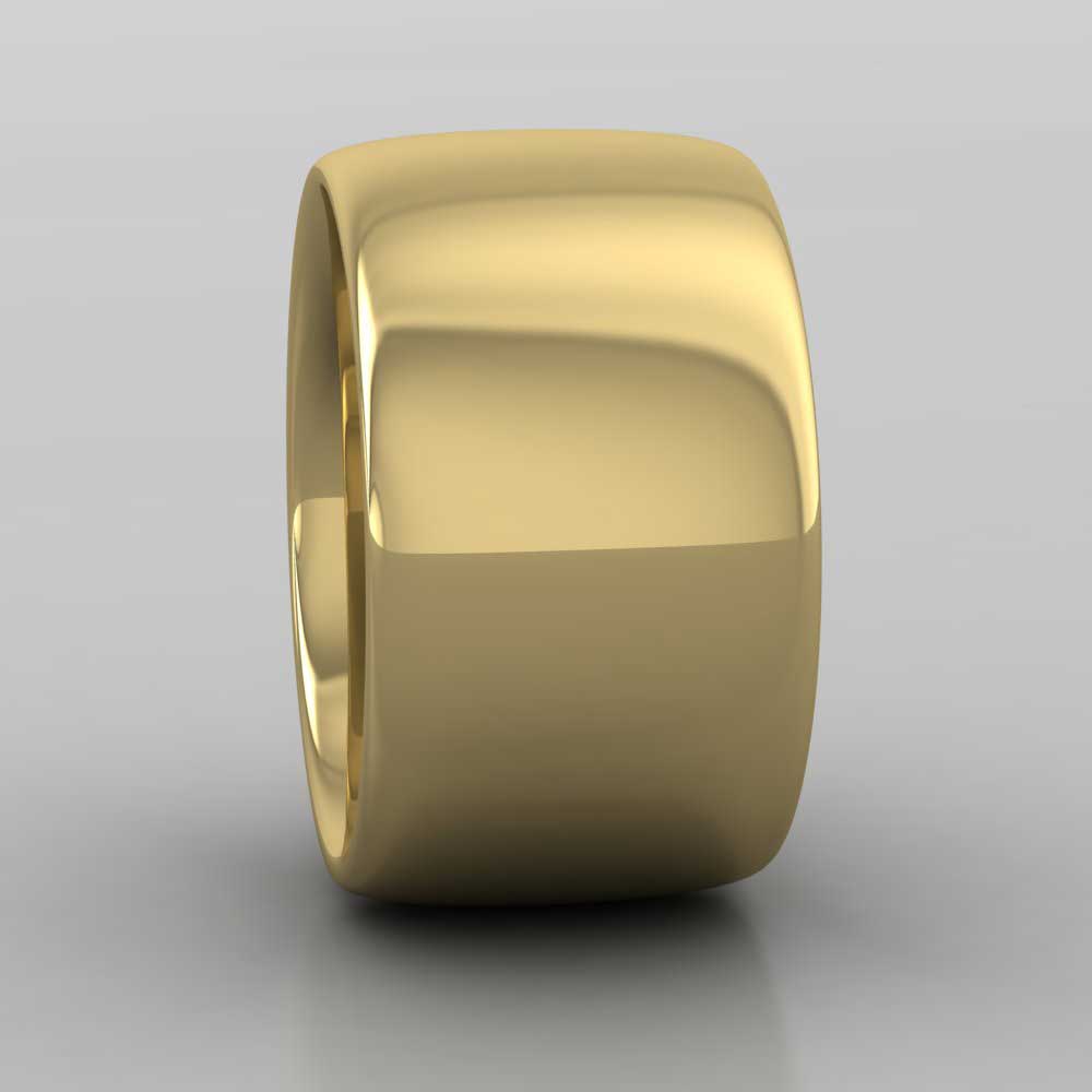 9ct Yellow Gold 12mm Cushion Court Shape (Comfort Fit) Super Heavy Weight Wedding Ring Right View