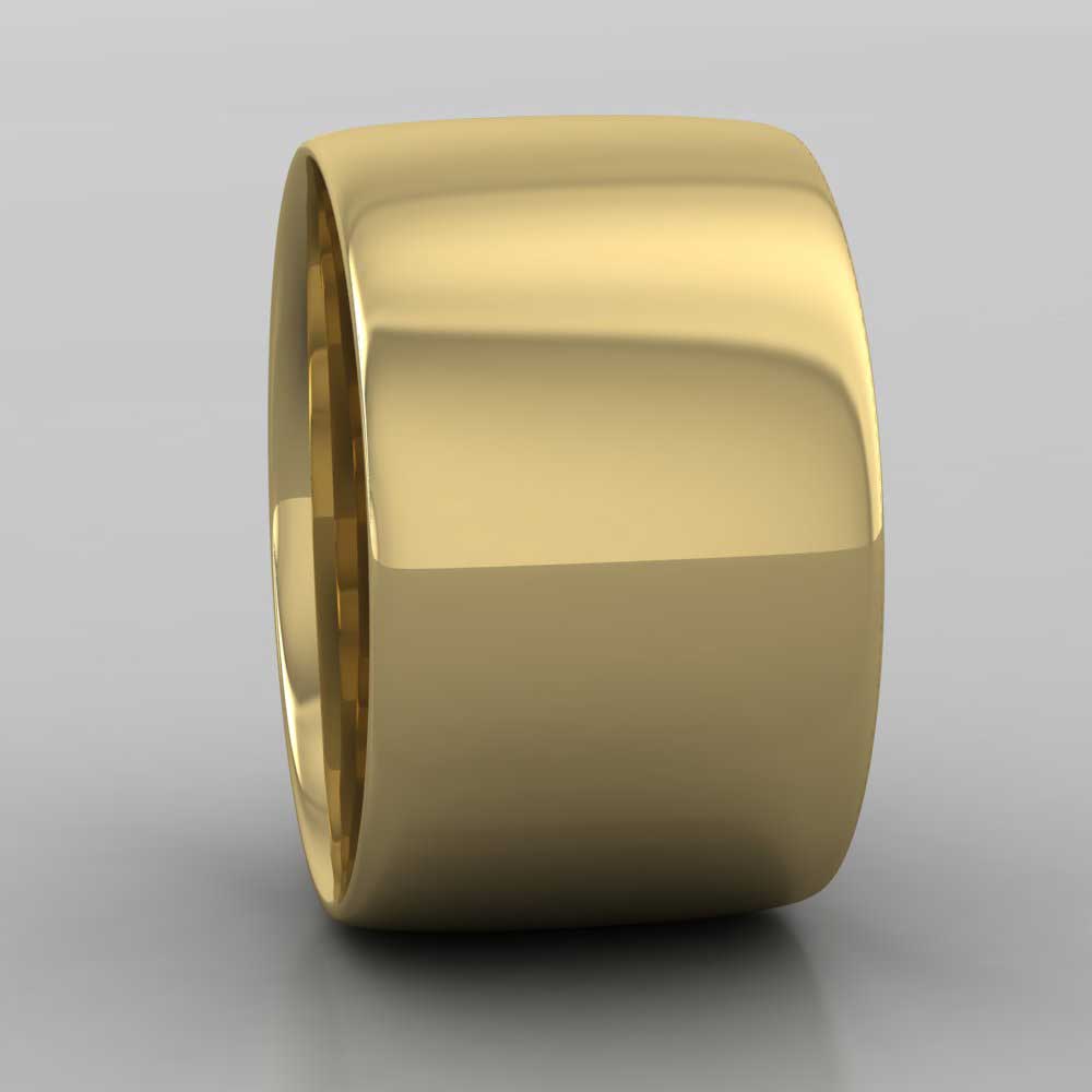 9ct Yellow Gold 12mm Cushion Court Shape (Comfort Fit) Classic Weight Wedding Ring Right View