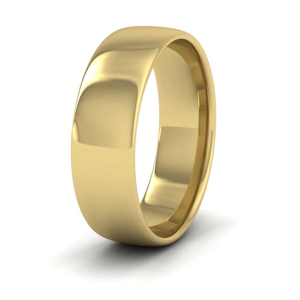 22ct Yellow Gold 6mm Cushion Court Shape (Comfort Fit) Classic Weight Wedding Ring