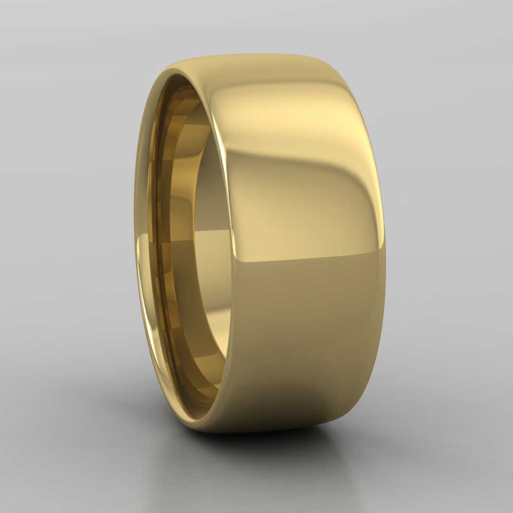 22ct Yellow Gold 8mm Cushion Court Shape (Comfort Fit) Classic Weight Wedding Ring Right View