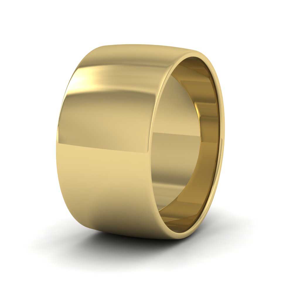 9ct Yellow Gold 10mm D shape Classic Weight Wedding Ring