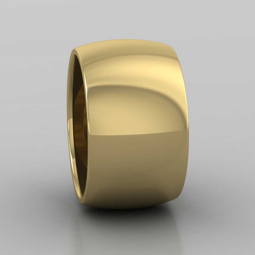 9ct Yellow Gold 12mm D shape Super Heavy Weight Wedding Ring Right View