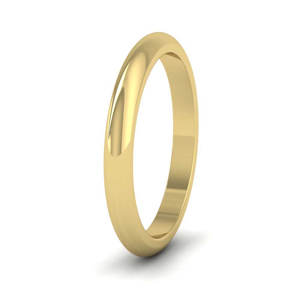 9ct Yellow Gold 2.5mm D shape Super Heavy Weight Wedding Ring