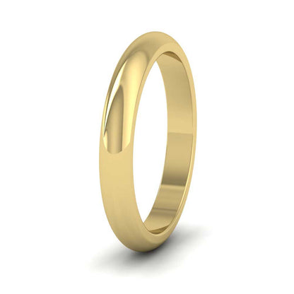 18ct Yellow Gold 3mm D shape Super Heavy Weight Wedding Ring