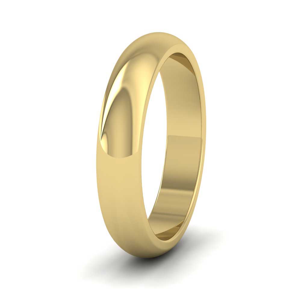 9ct Yellow Gold 4mm D shape Super Heavy Weight Wedding Ring