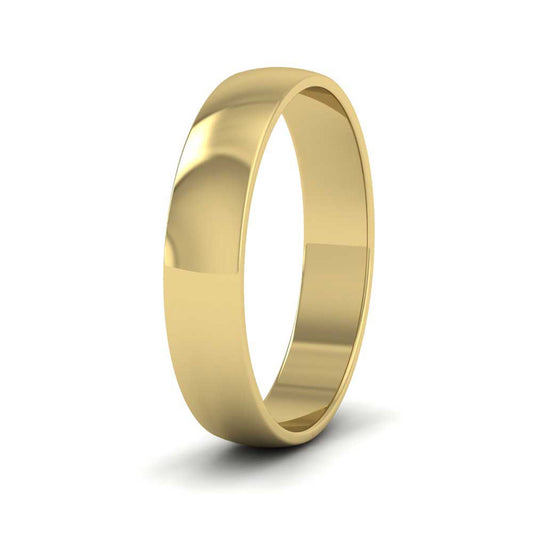 9ct Yellow Gold 4mm D shape Classic Weight Wedding Ring