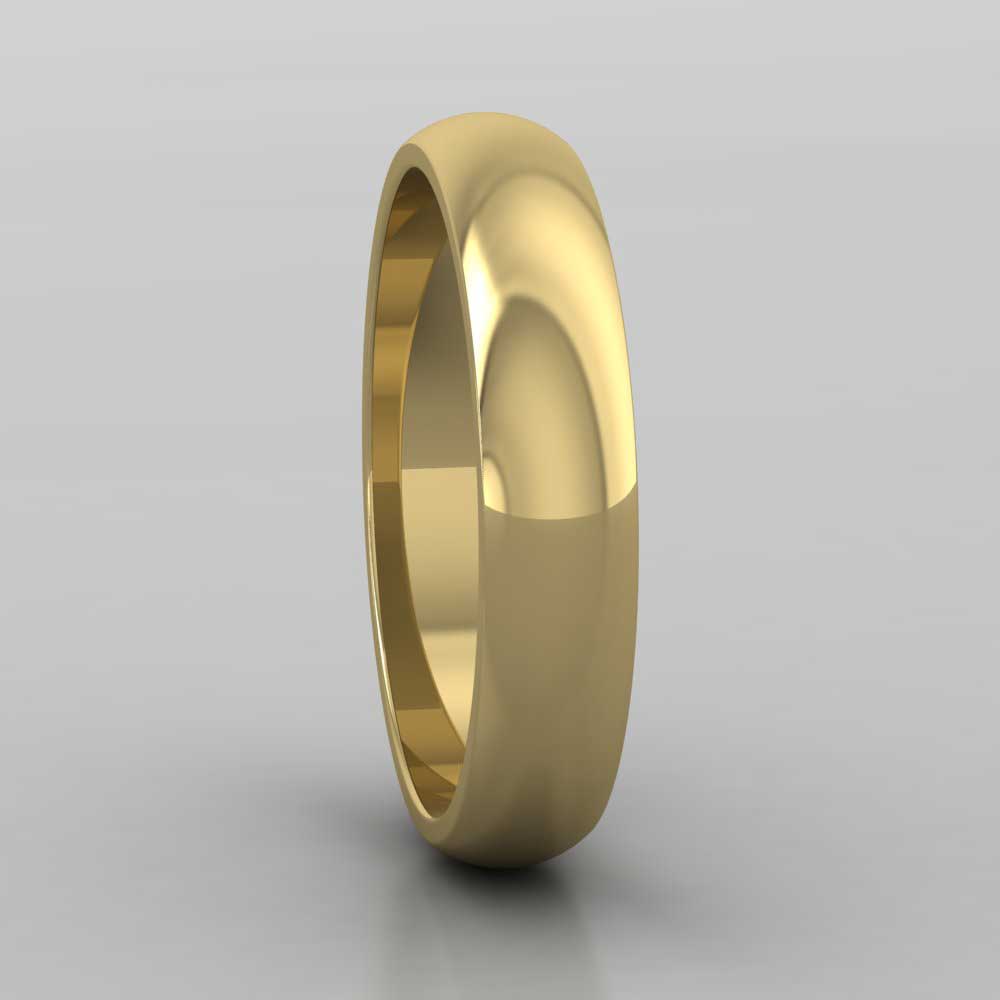 22ct Yellow Gold 4mm D shape Extra Heavy Weight Wedding Ring Right View