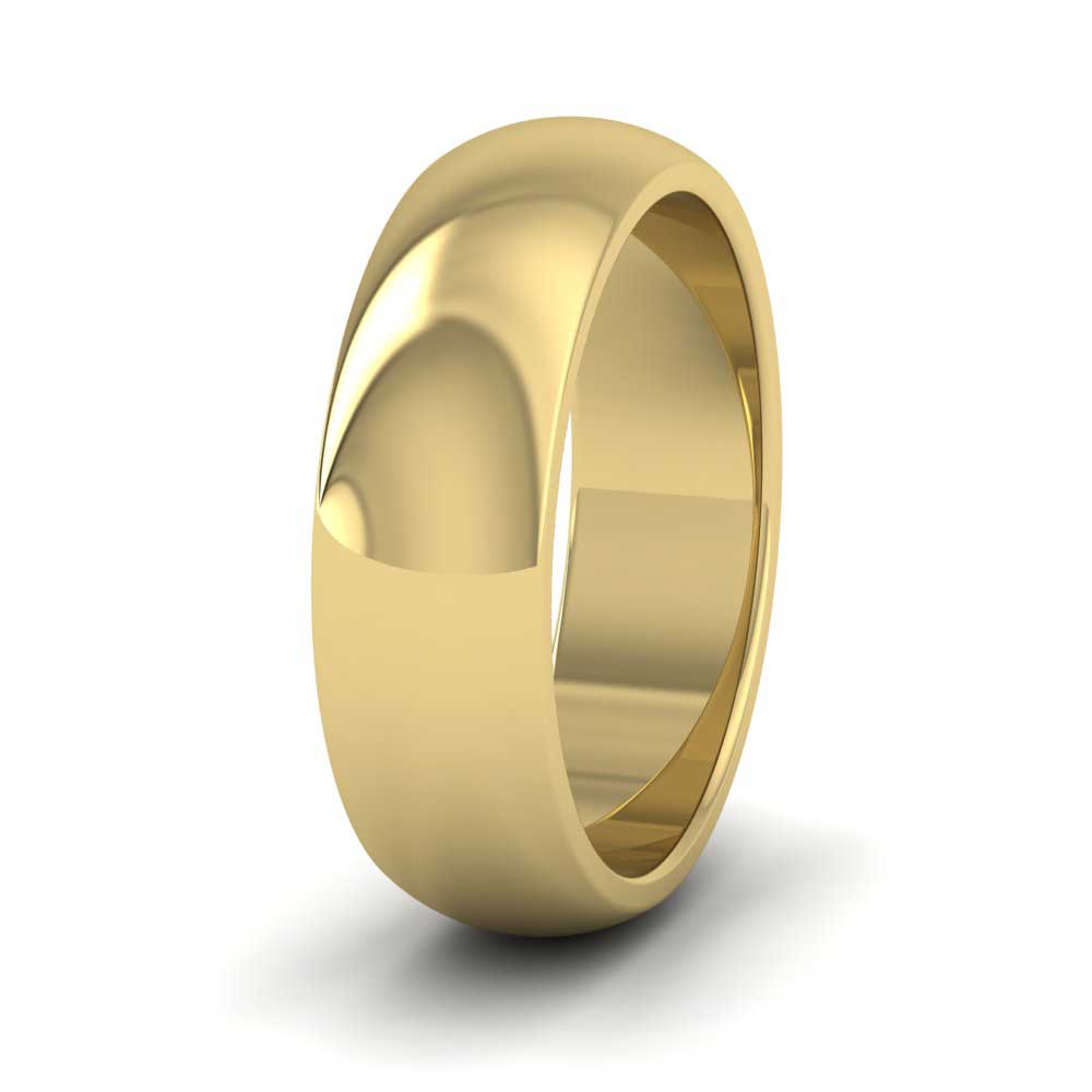 9ct Yellow Gold 6mm D shape Super Heavy Weight Wedding Ring