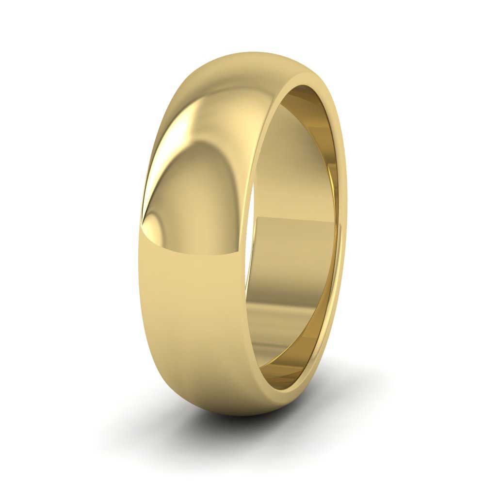 14ct Yellow Gold 6mm D shape Super Heavy Weight Wedding Ring