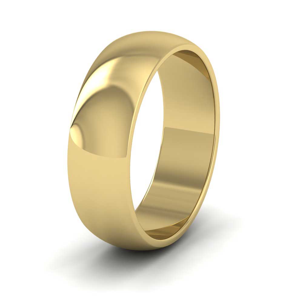 9ct Yellow Gold 6mm D shape Extra Heavy Weight Wedding Ring