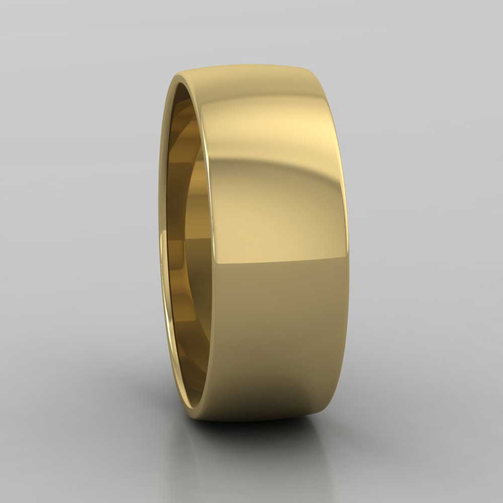 9ct Yellow Gold 7mm D shape Classic Weight Wedding Ring Right View