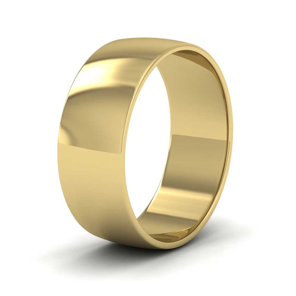 9ct Yellow Gold 7mm D shape Classic Weight Wedding Ring