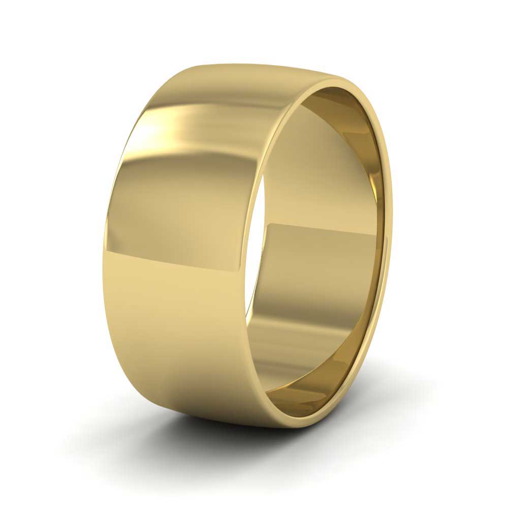 9ct Yellow Gold 8mm D shape Classic Weight Wedding Ring