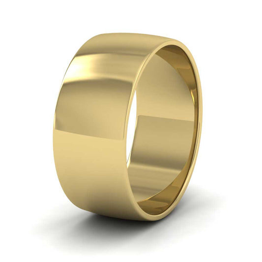 9ct Yellow Gold 8mm D shape Classic Weight Wedding Ring