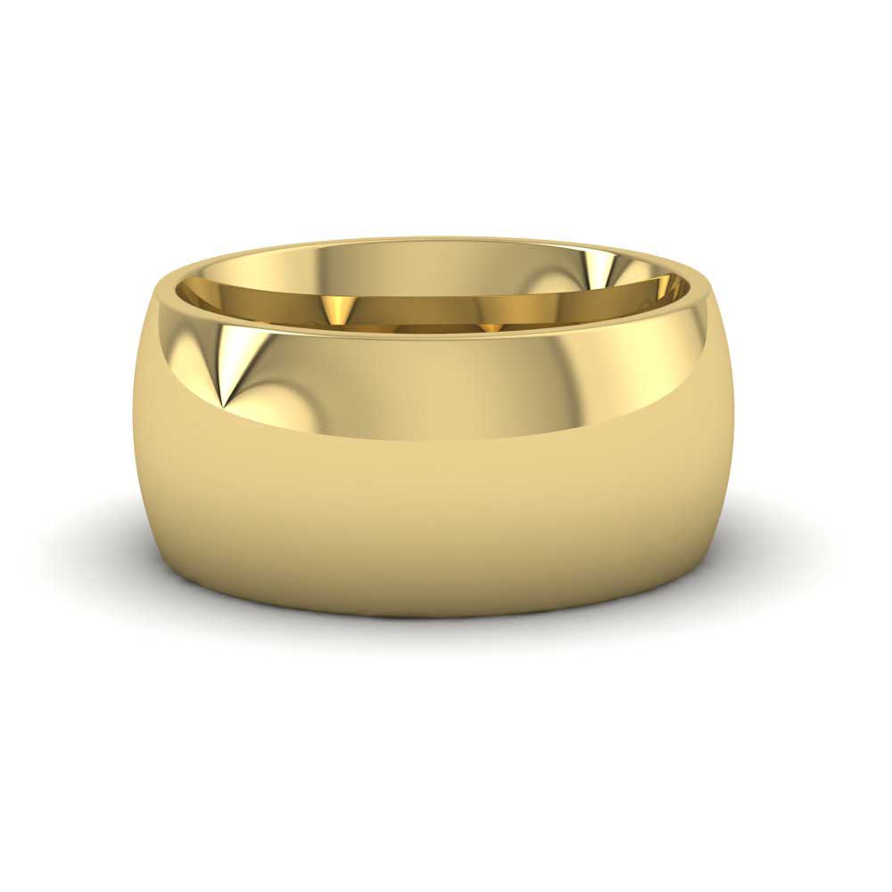 18ct Yellow Gold 10mm Court Shape (Comfort Fit) Super Heavy Weight Wedding Ring Down View