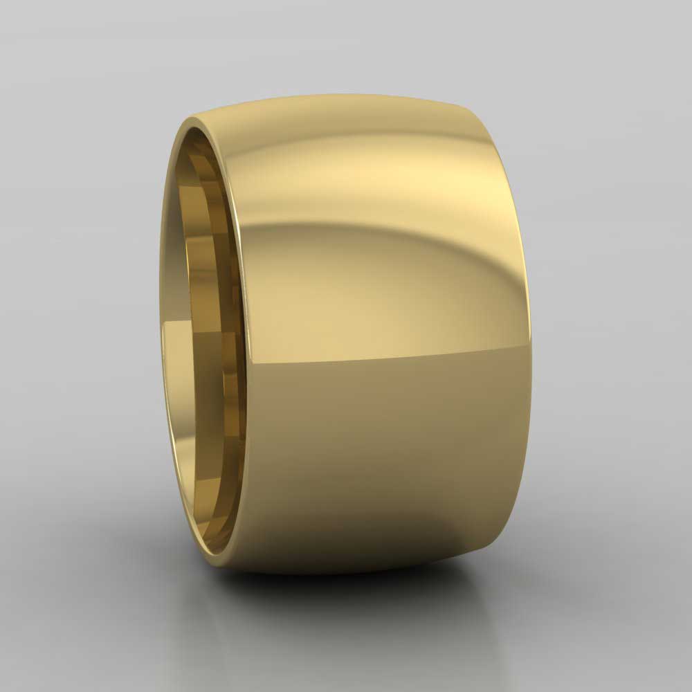 9ct Yellow Gold 12mm Court Shape (Comfort Fit) Extra Heavy Weight Wedding Ring Right View
