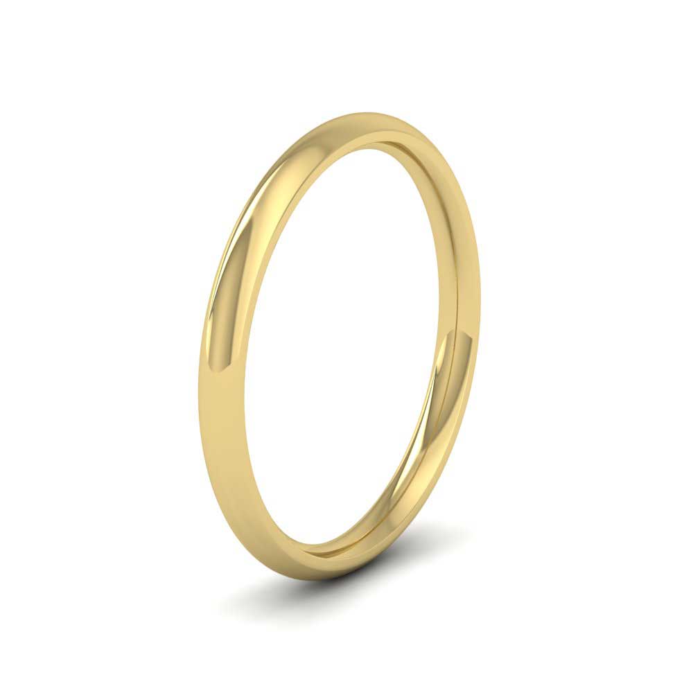 9ct Yellow Gold 2mm Court Shape (Comfort Fit) Extra Heavy Weight Wedding Ring