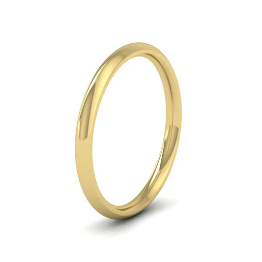 9ct Yellow Gold 2mm Court Shape (Comfort Fit) Extra Heavy Weight Wedding Ring
