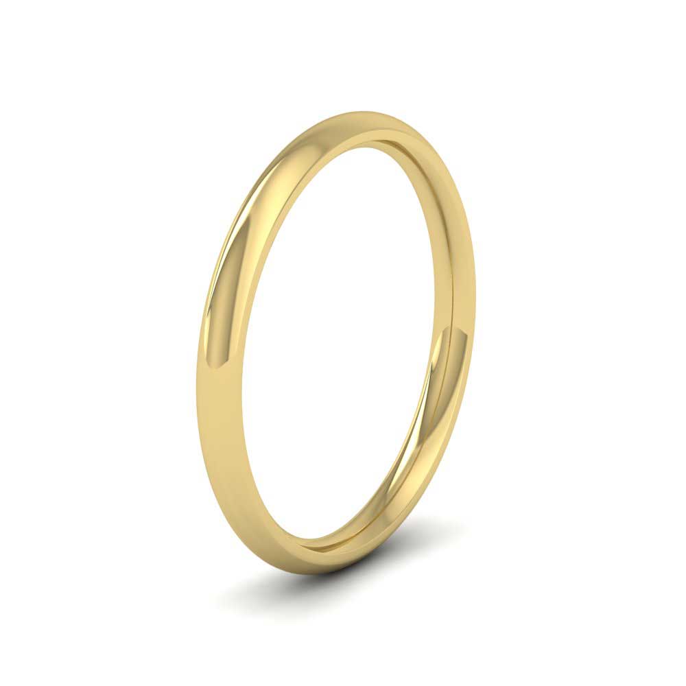 22ct Yellow Gold 2mm Court Shape (Comfort Fit) Extra Heavy Weight Wedding Ring