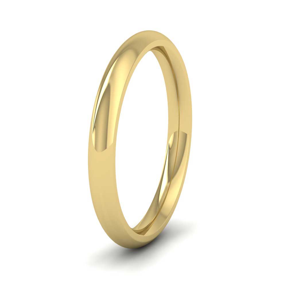 9ct Yellow Gold 2.5mm Court Shape (Comfort Fit) Super Heavy Weight Wedding Ring