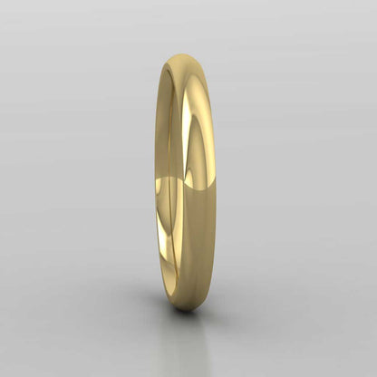 9ct Yellow Gold 2.5mm Court Shape (Comfort Fit) Extra Heavy Weight Wedding Ring Right View