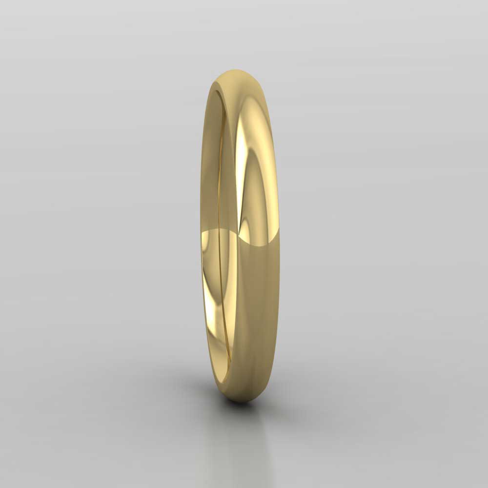 22ct Yellow Gold 2.5mm Court Shape (Comfort Fit) Extra Heavy Weight Wedding Ring Right View