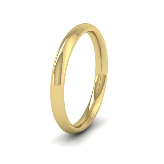 22ct Yellow Gold 2.5mm Court Shape (Comfort Fit) Extra Heavy Weight Wedding Ring