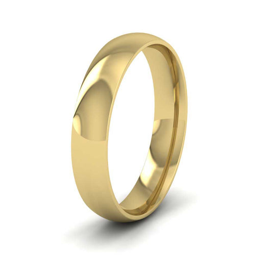 9ct Yellow Gold 4mm Court Shape (Comfort Fit) Classic Weight Wedding Ring