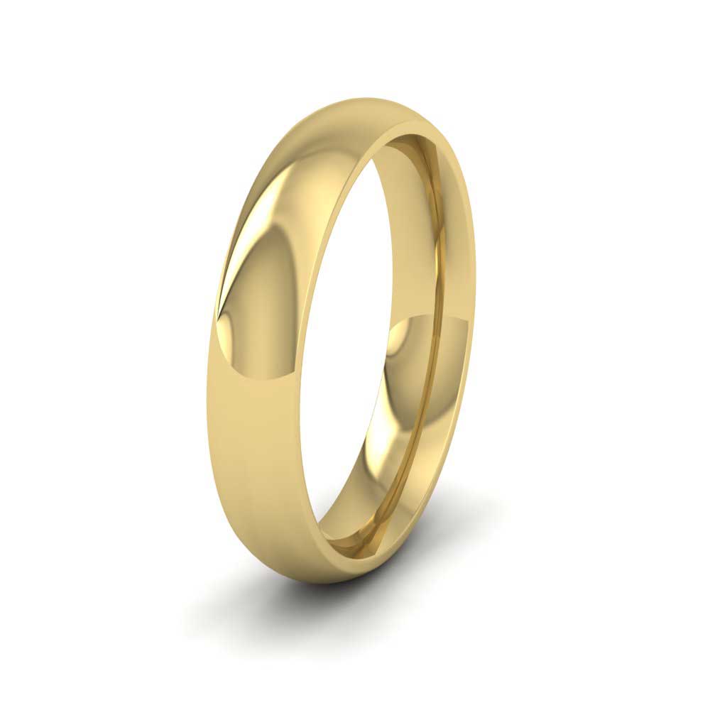 9ct Yellow Gold 4mm Court Shape (Comfort Fit) Extra Heavy Weight Wedding Ring