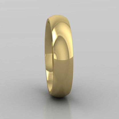 14ct Yellow Gold 5mm Court Shape (Comfort Fit) Super Heavy Weight Wedding Ring Right View