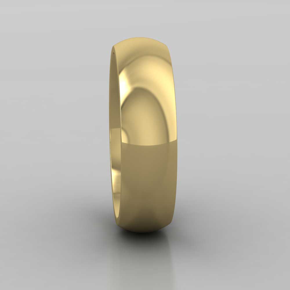 22ct Yellow Gold 6mm Court Shape (Comfort Fit) Super Heavy Weight Wedding Ring Right View