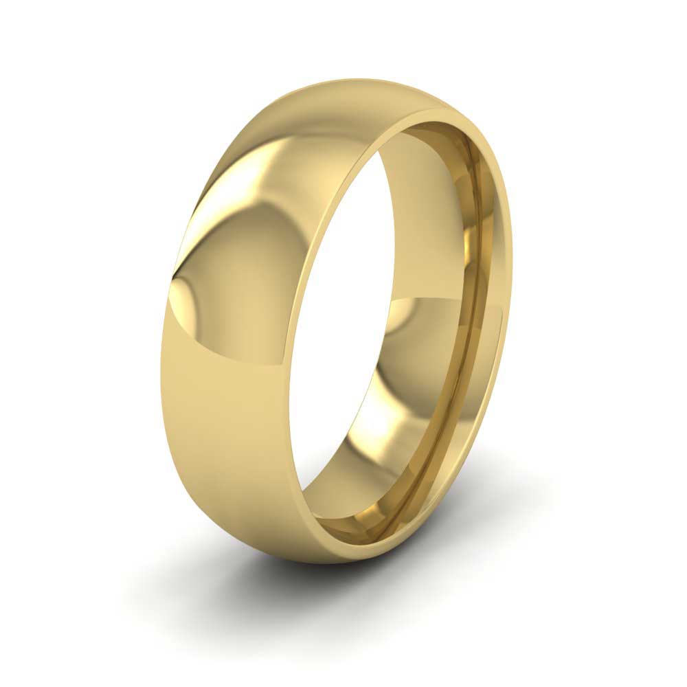 9ct Yellow Gold 6mm Court Shape (Comfort Fit) Extra Heavy Weight Wedding Ring