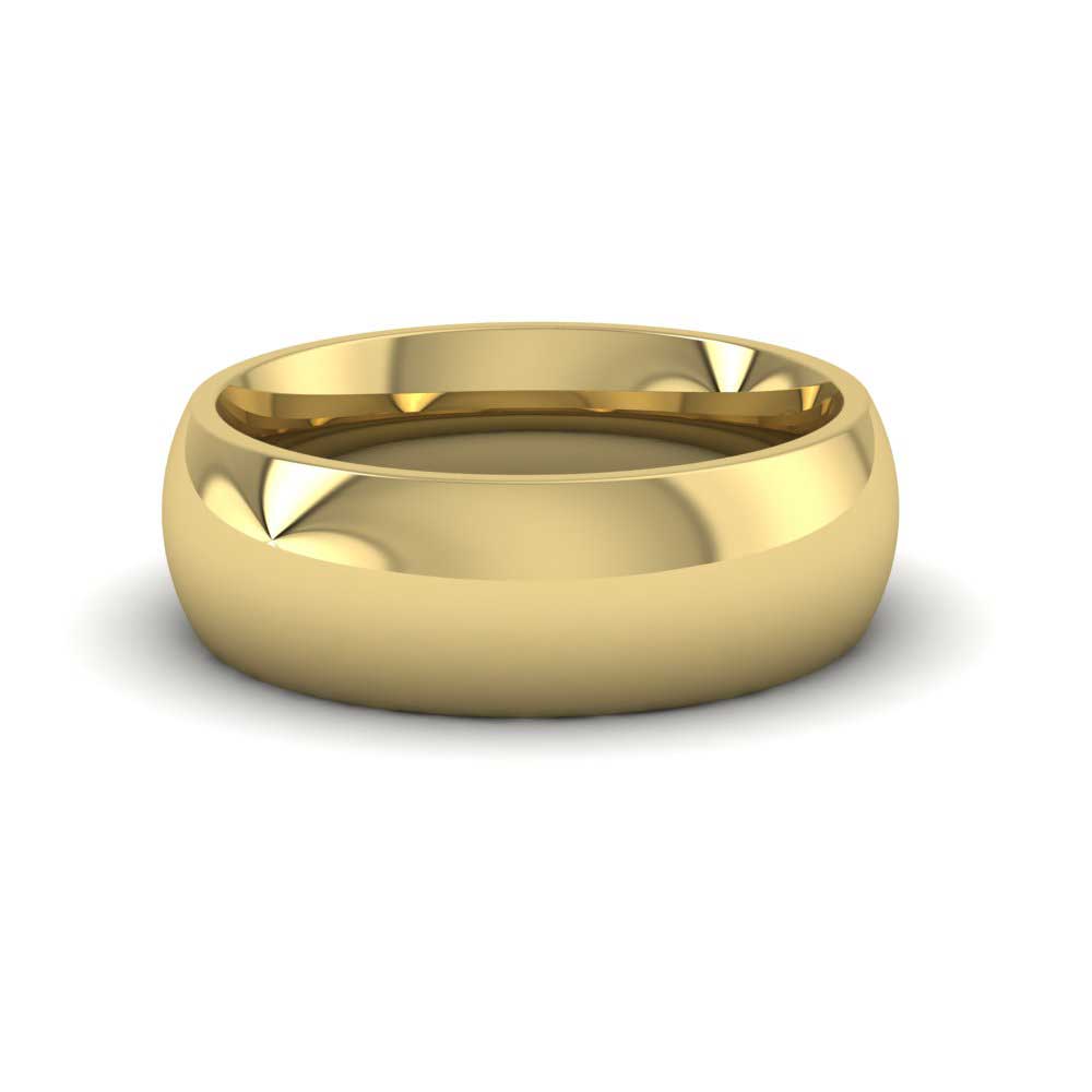 22ct Yellow Gold 7mm Court Shape (Comfort Fit) Super Heavy Weight Wedding Ring Down View