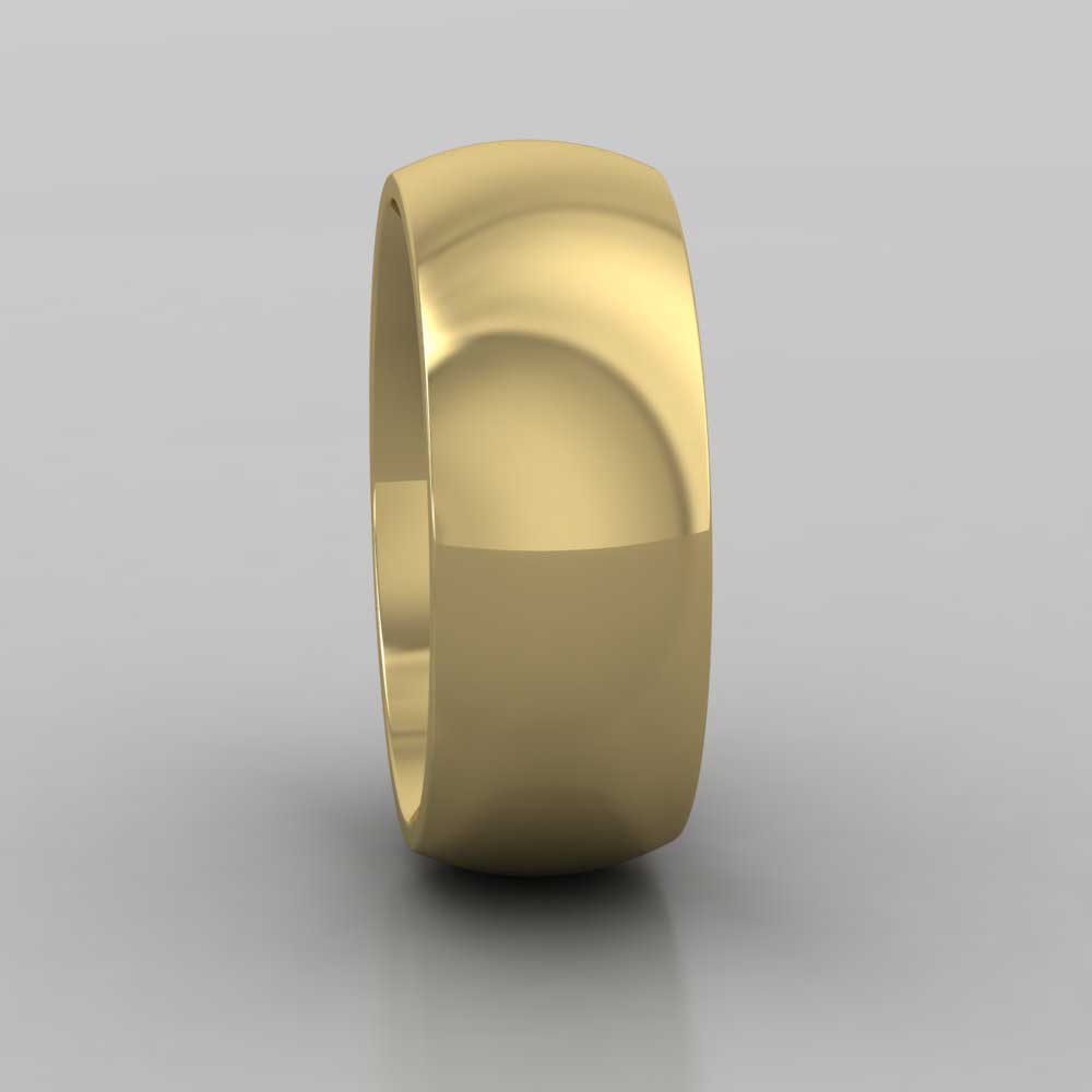 22ct Yellow Gold 8mm Court Shape (Comfort Fit) Super Heavy Weight Wedding Ring Right View