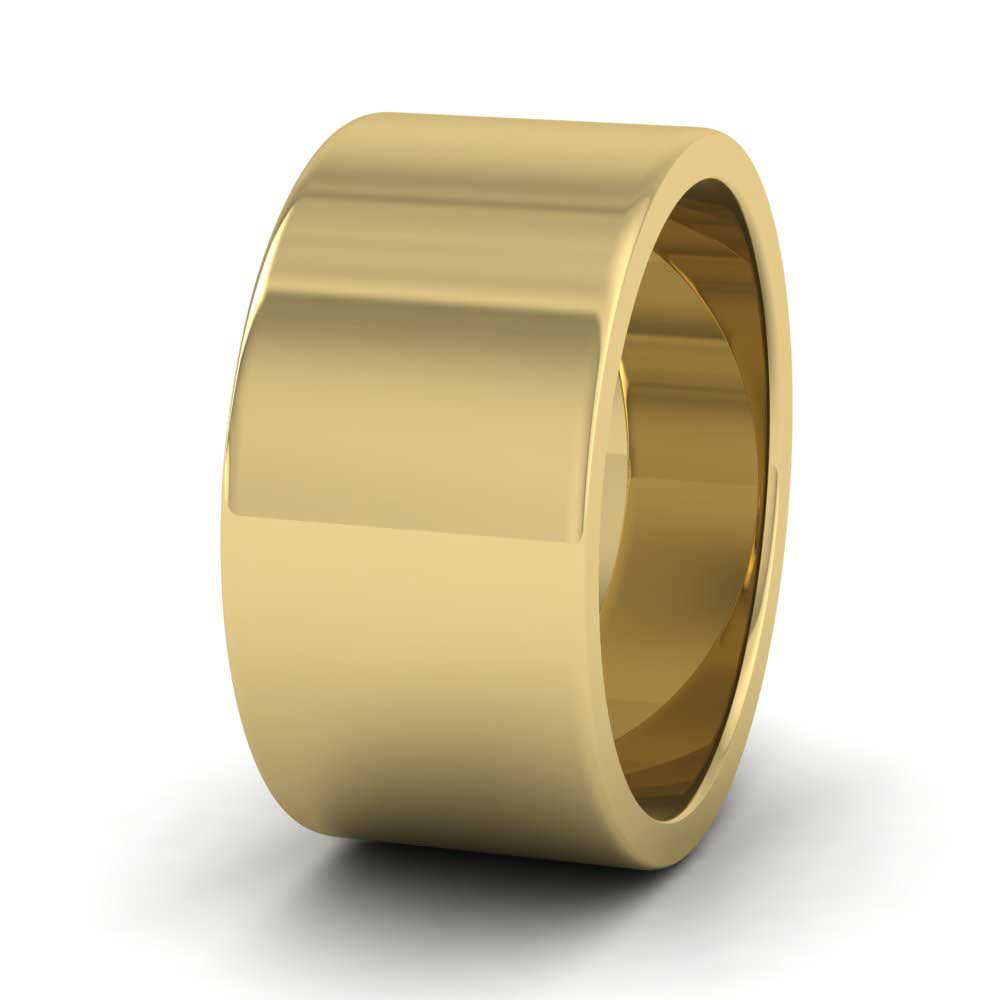 9ct Yellow Gold 10mm Flat Shape Super Heavy Weight Wedding Ring